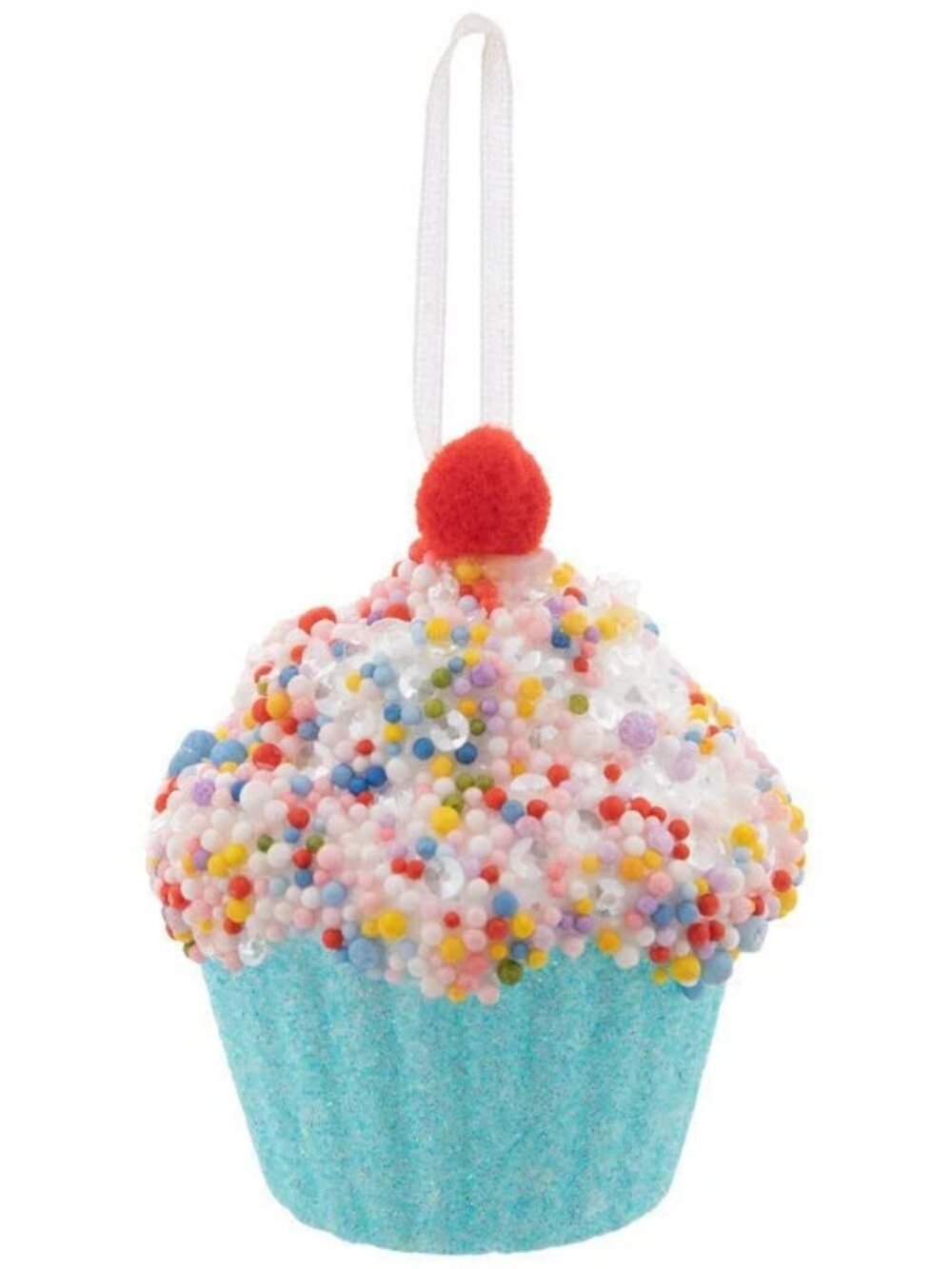 Blue Cupcake Candy Foam Ornament Christmas Decor Seasonal Gift